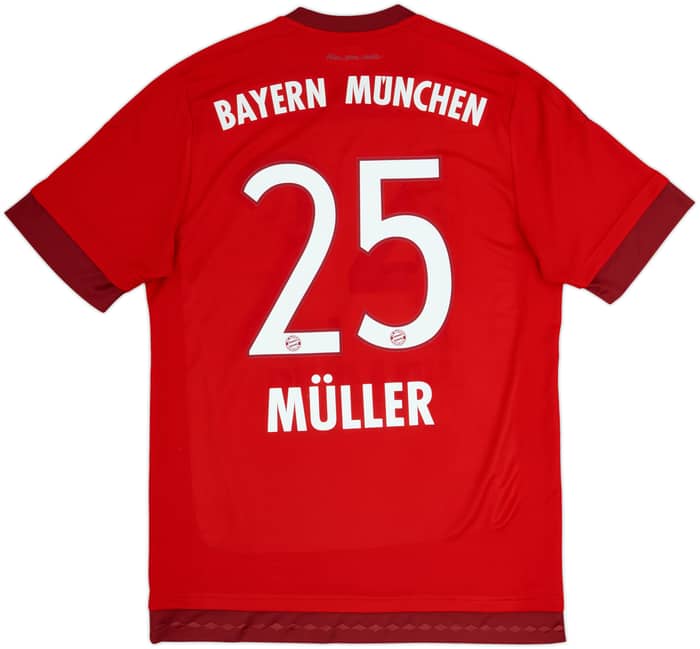 Camiseta de local del Bayern Munich 2015-16 Muller #25 - 5/10 - (M)