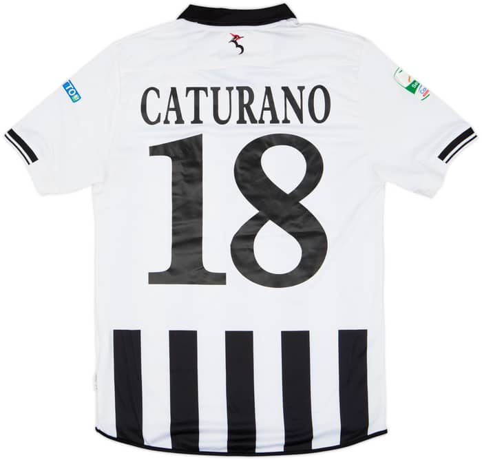 2015-16 Ascoli Match Issue Home Shirt Caturano #18
