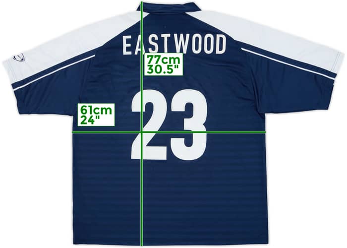 Camiseta de local del Southend 2004-05 'LDV Vans Trophy Final' Eastwood #23 - 7/10 - (XXL)