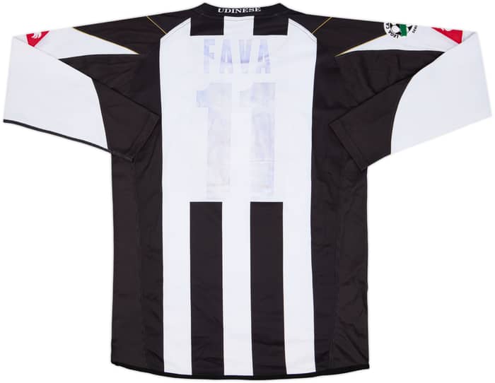 Camiseta de local versión jugador L/S del Udinese 2004-05 Fava #11