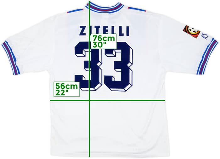 1996-98 Karlsruhe Match Issue Home Shirt Zitelli #33