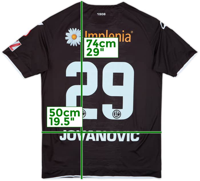 Camiseta de local del FC Lugano 2020-21 versión jugador Jovanovic #29