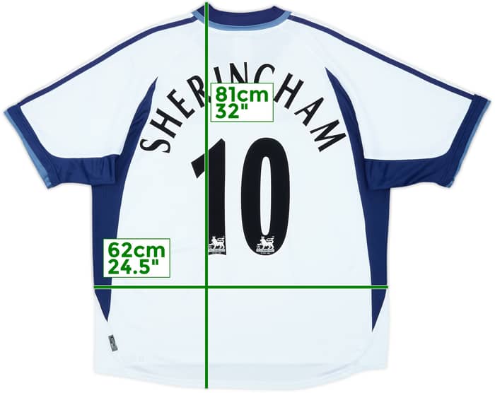 2001-02 Tottenham Home Shirt Sheringham #10 - 7/10 - (XL)