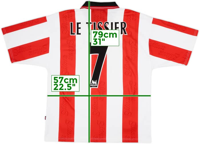 1997-99 Southampton Home Shirt Le Tissier #7 - 8/10 - (L)
