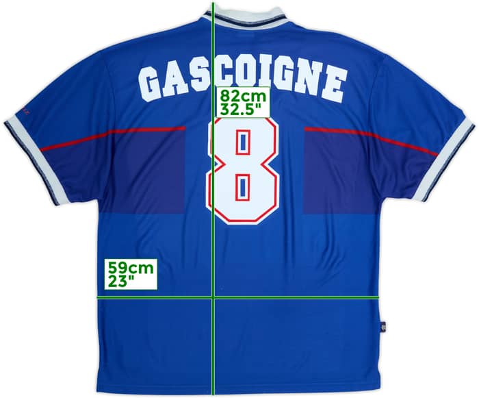 1997-99 Rangers Home Shirt Gascoigne #8 - 5/10 - (XXL)