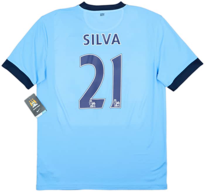 2014-15 Manchester City Home Shirt Silva #21 (L)