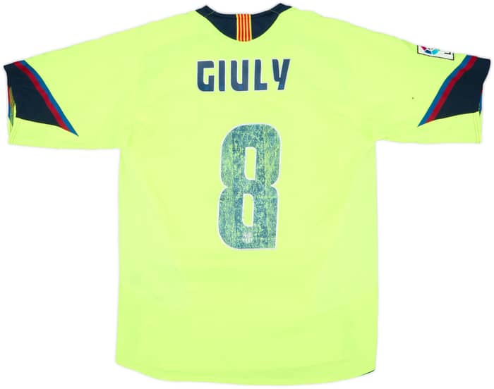 2005-06 Barcelona Away Shirt Giuly #8 - 4/10 - (M)