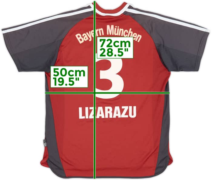 2001-02 Bayern Munich Home Shirt Lizarazu #3 - 5/10 - (Y)