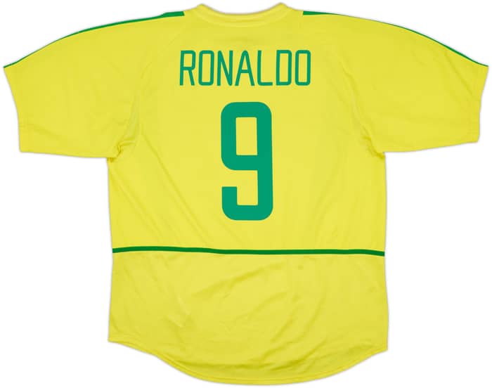 2002-04 Brazil Home Shirt Ronaldo #9 - 5/10 - (XL)