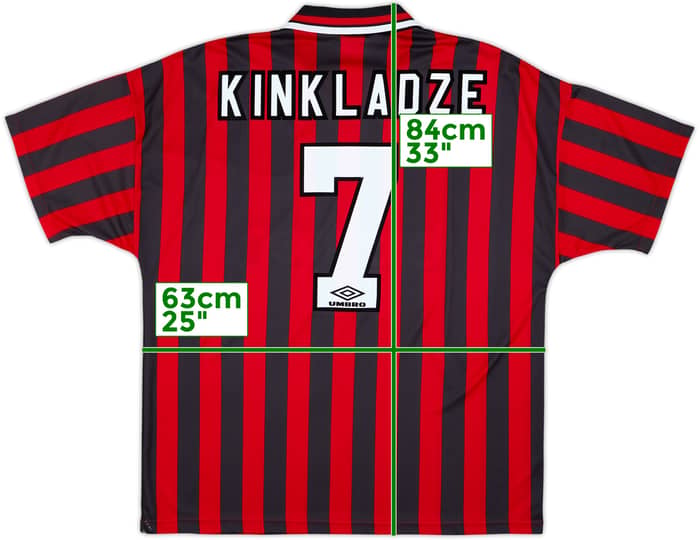 1994-96 Manchester City Away Shirt Kinkladze #7 - 4/10 - (XXL)