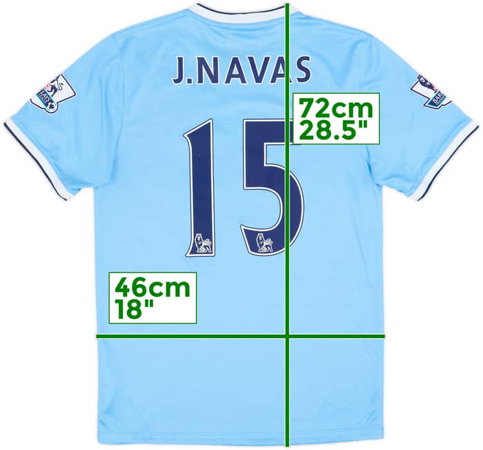2013-14 Manchester City Home Shirt J.Navas #15 - 9/10 - (S)