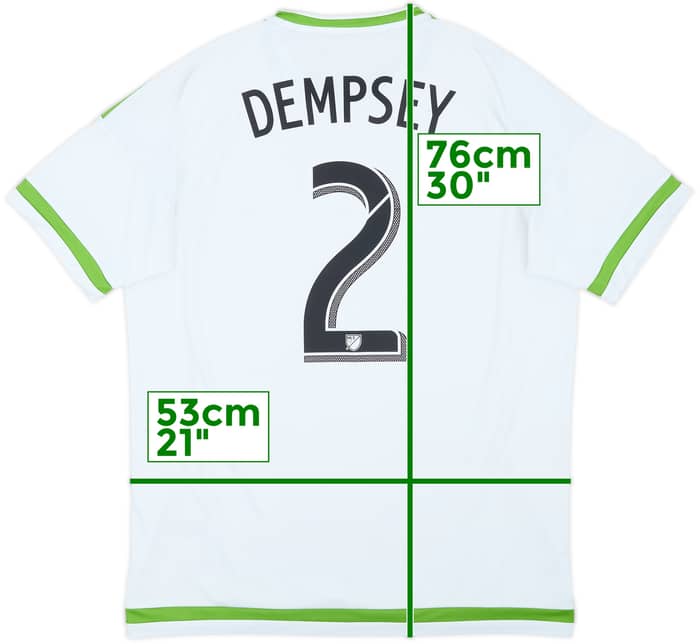 2015 Seattle Sounders Away Shirt Dempsey #2 - 6/10 - (L)