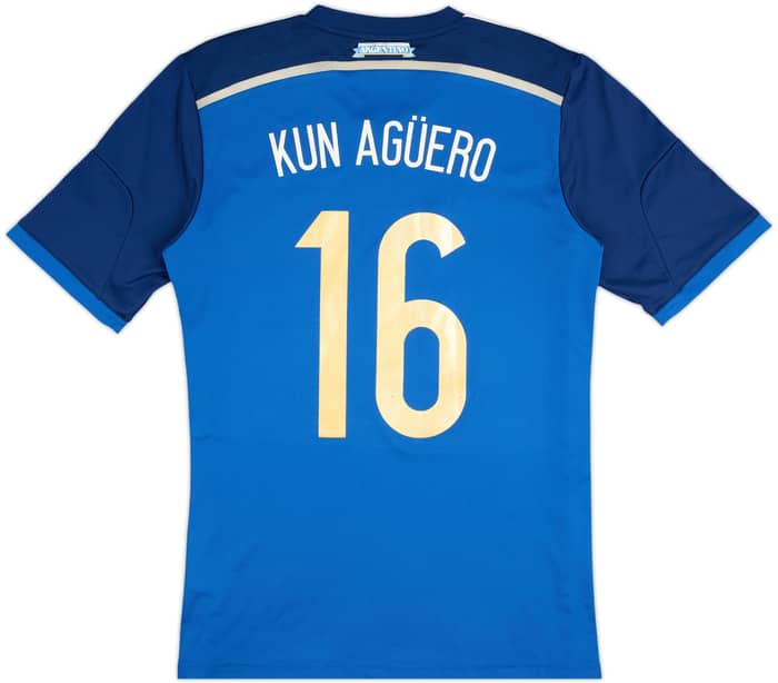 2013-15 Argentina Away Shirt Kun Aguero #16 - 6/10 - (M)