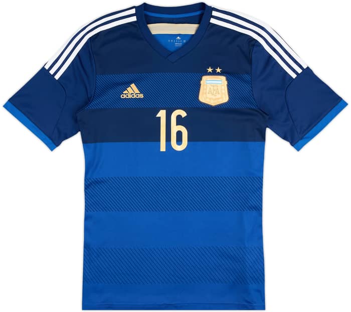 2013-15 Argentina Away Shirt Kun Aguero #16 - 6/10 - (M)