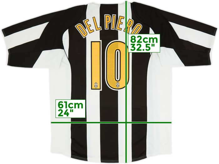 2004-05 Juventus Home Shirt Del Piero #10 - 6/10 - (XL)