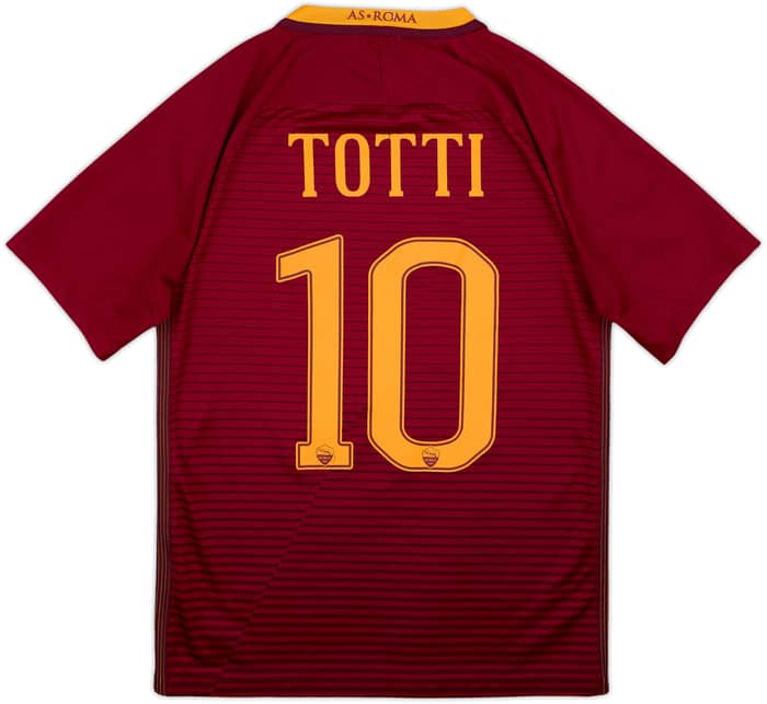 2016-17 Roma Home Shirt Totti #10 - 6/10 - (S)