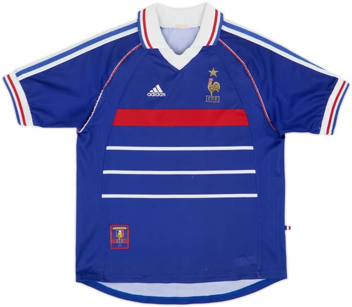 1998-00 Francia Camiseta Local - 8/10 - (XL.Boys)