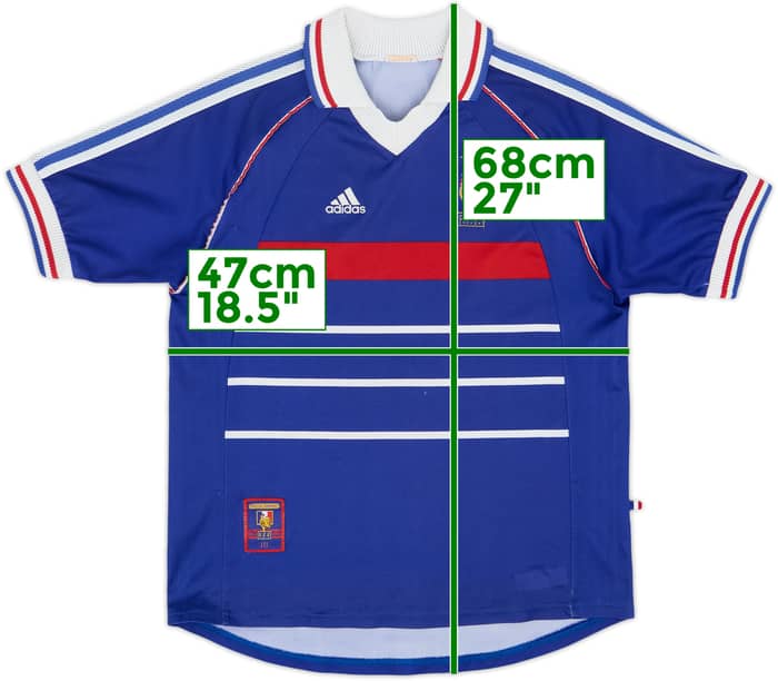 1998-00 Francia Camiseta Local - 8/10 - (XL.Boys)