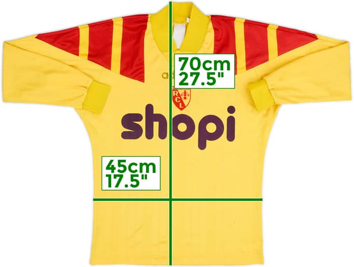 1993-94 RC Lens Home L/S Shirt - 5/10 - (S)