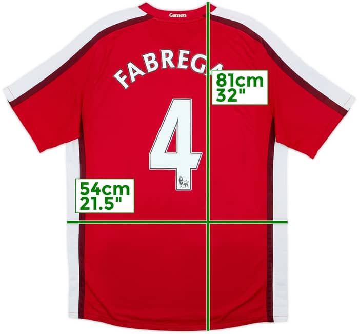 2008-10 Arsenal Home Shirt Fabregas #4 - 6/10 - (L)