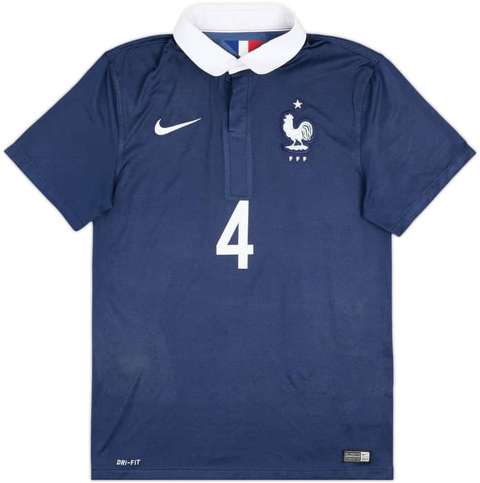 2014-15 France Home Shirt Varane #4 - 6/10 - (S)
