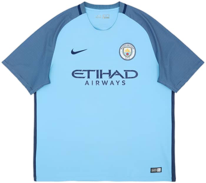 2016-17 Manchester City Home Shirt Kun Aguero #10 - 6/10 - (XL)
