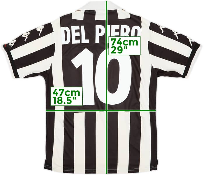 1998-99 Juventus Home Shirt Del Piero #10 - 7/10 - (S)