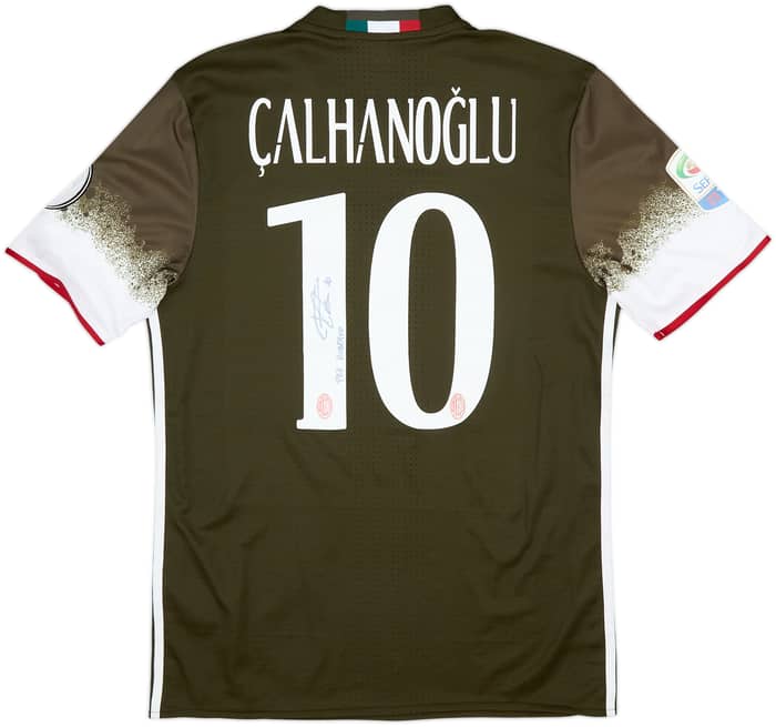 2016-17 AC Milan Signed Player Issue Third Shirt Calhanoglu #10 - 6/10 - (M)