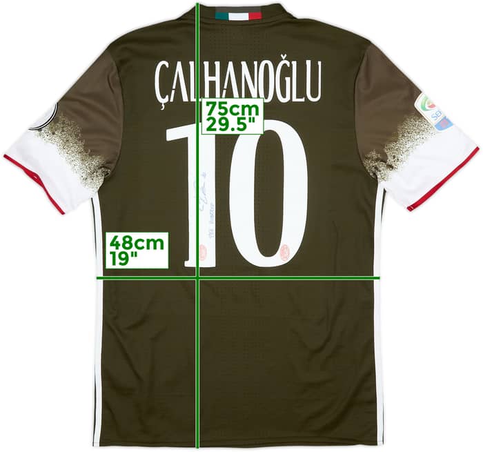 2016-17 AC Milan Signed Player Issue Third Shirt Calhanoglu #10 - 6/10 - (M)