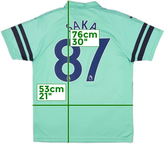 2018-19 Arsenal Third Shirt Saka #87 - 9/10 - (L)