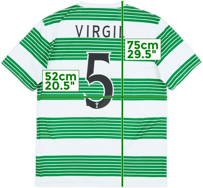 2013-15 Celtic Home Shirt Virgil #5 - 7/10 - (M)