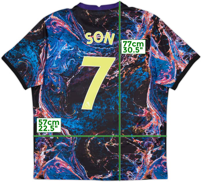 2021-22 Tottenham Away Shirt Son #7 - 8/10 - (XL)