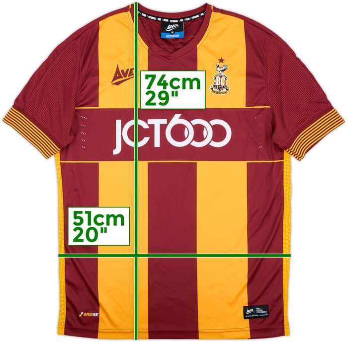 2017-18 Bradford City Home Shirt - 9/10 - (M)