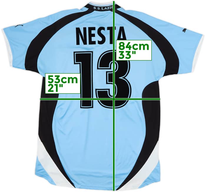 2000-01 Lazio Home Shirt Nesta #13 - 7/10 - (L)