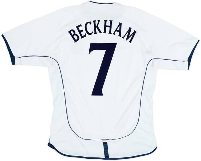 2001-03 Inglaterra Camiseta Local Beckham #7 - 6/10 - (L)