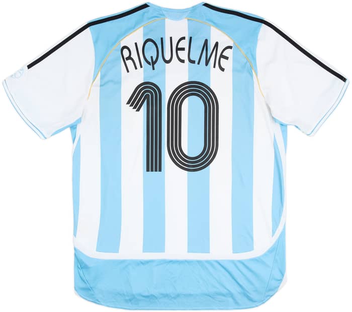 2005-07 Argentina Home Shirt Riquelme #10 - 5/10 - (XL)