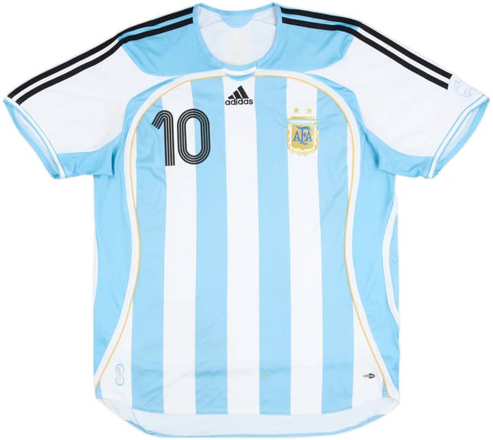 2005-07 Argentina Home Shirt Riquelme #10 - 5/10 - (XL)