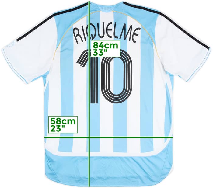 2005-07 Argentina Home Shirt Riquelme #10 - 5/10 - (XL)