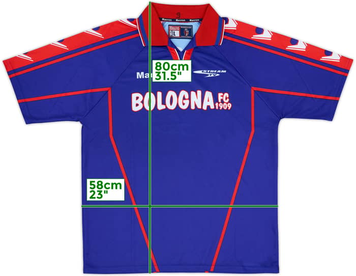 2002-03 Bologna Macron Camiseta de Entrenamiento - 8/10 - (L)