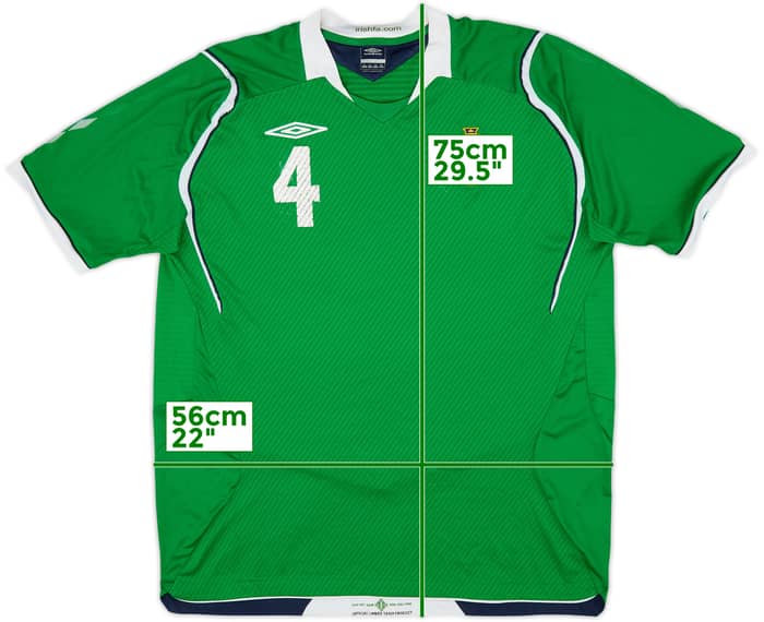 2008-10 Northern Ireland Home Shirt #4 - 5/10 - (XL)