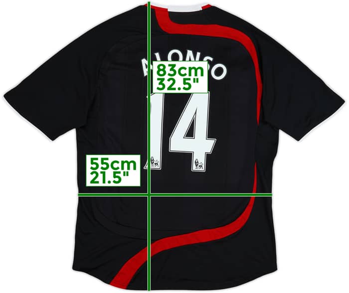 2007-08 Liverpool Tercera Camiseta Alonso #14 - 8/10 - (L)