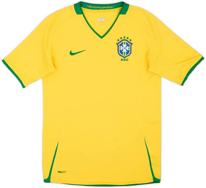 2008-10 Brazil Home Shirt - 7/10 - (L.Boys)