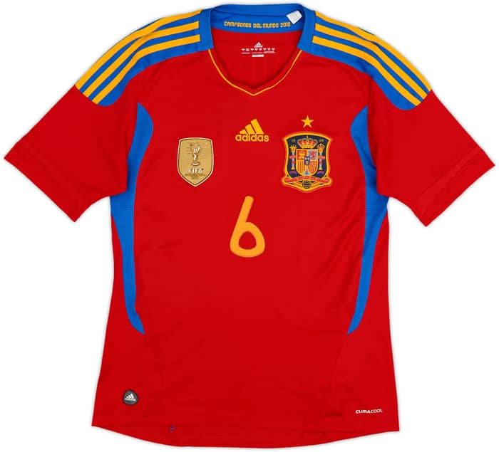 2010-11 Spain Home Shirt A.Iniesta #6 - 6/10 - (S)
