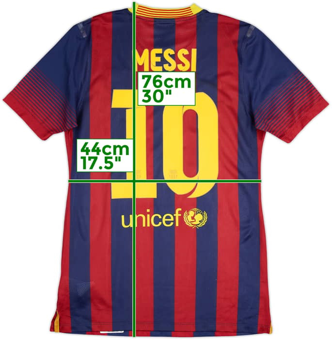 2013-14 Barcelona Player Issue Home Shirt Messi #10 - 6/10 - (M)