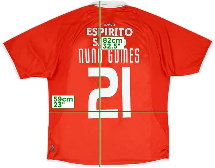 2004-05 Benfica Centenary Home Shirt Nuno Gomes #21 - 5/10 - (XL)