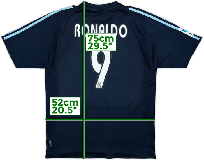 Camiseta de visitante del Real Madrid 2003-04 Ronaldo #9 - 6/10 - (M)