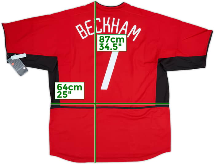 2002-04 Manchester United Home Shirt Beckham #7 (XXL)