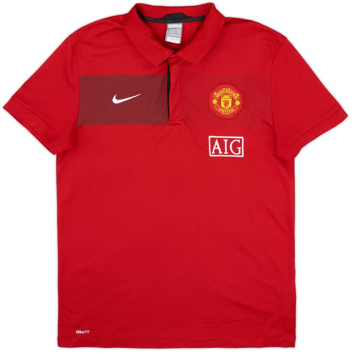 2009-10 Manchester United Nike Polo Shirt - 8/10 - (L)