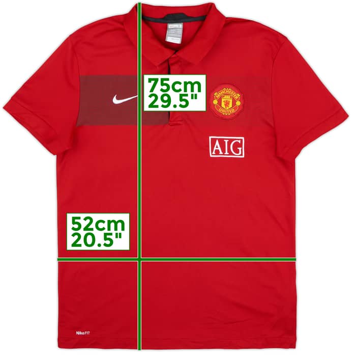 2009-10 Manchester United Nike Polo Shirt - 8/10 - (L)