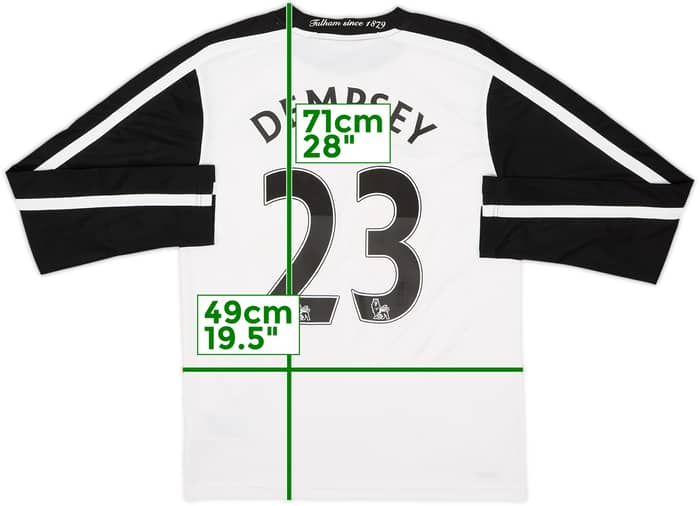 2009-10 Fulham Home L/S Shirt Dempsey #23 - 9/10 - (S)